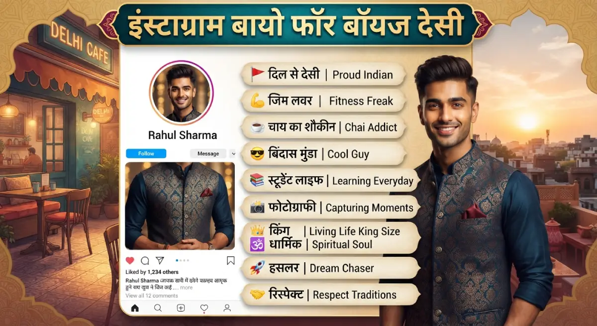 Instagram Bio for Boys Desi in Hindi