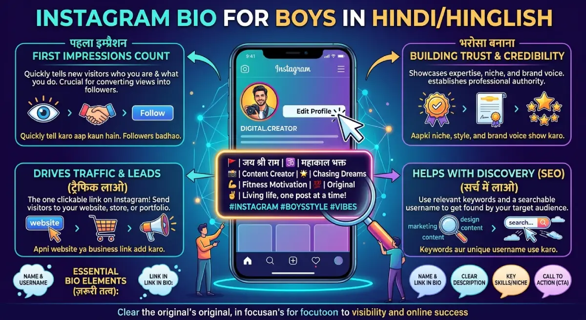 Instagram Bio for Boys in Hindi/Hinglish