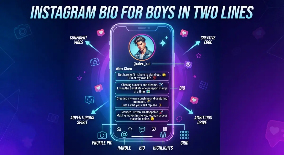 Instagram Bio for Boys in Two Lines