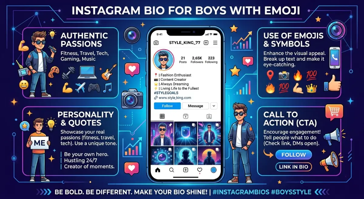 Instagram Bio for Boys with Emoji