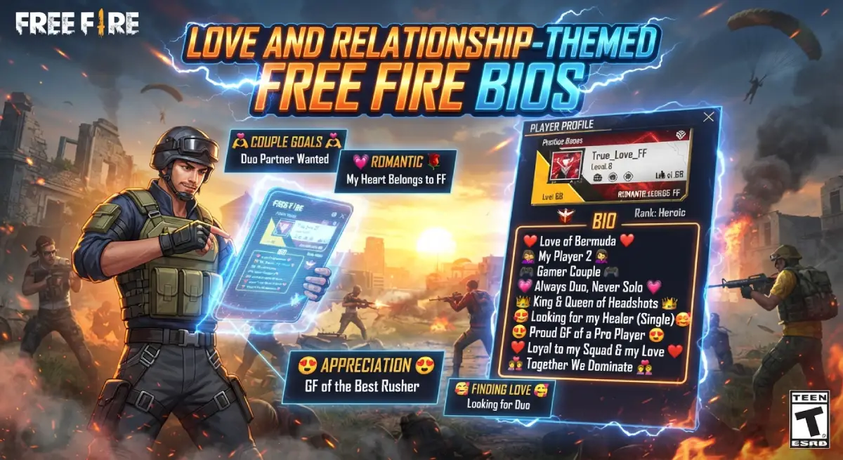 Love and Relationship-Themed Free Fire Bios