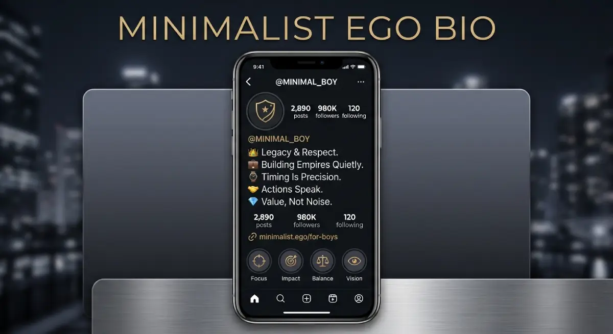 Minimalist Ego Bio for Instagram for Boy