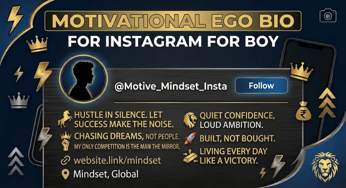Motivational Ego Bio for Instagram for Boy