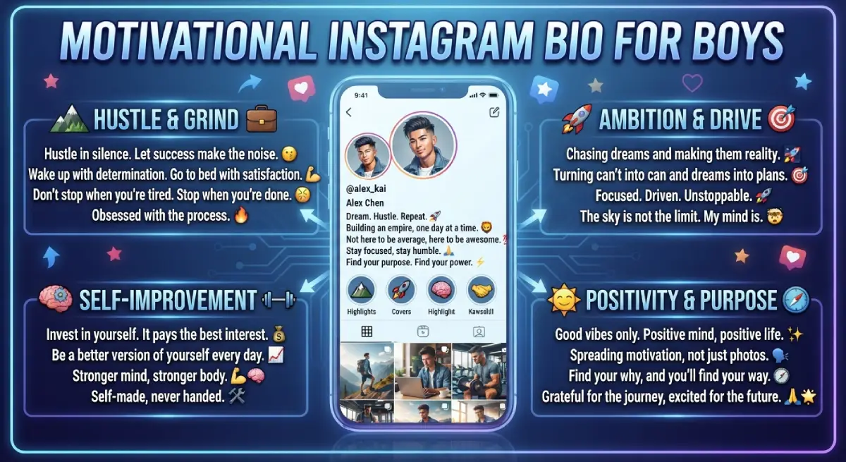Motivational Instagram Bio for Boys
