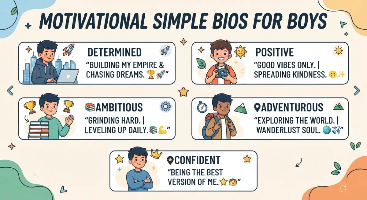 Motivational Simple Bios for Boys