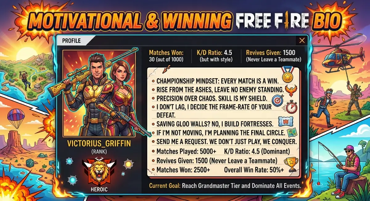 Motivational & Winning Free Fire Bio