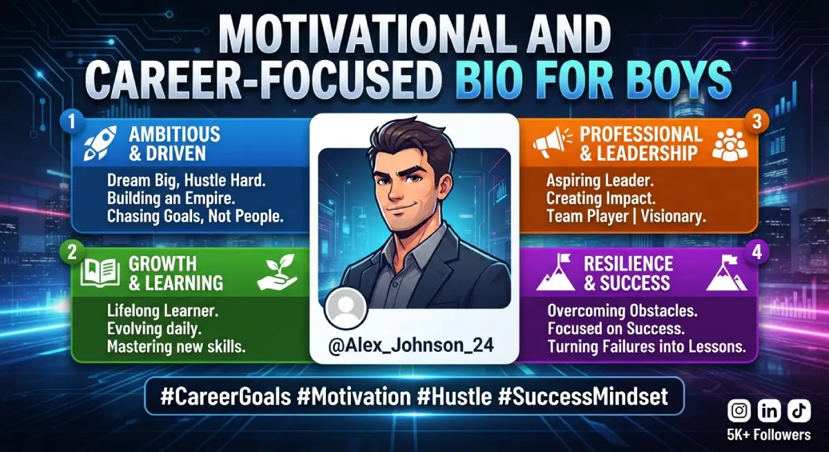 Motivational and Career-Focused Bio for Boys