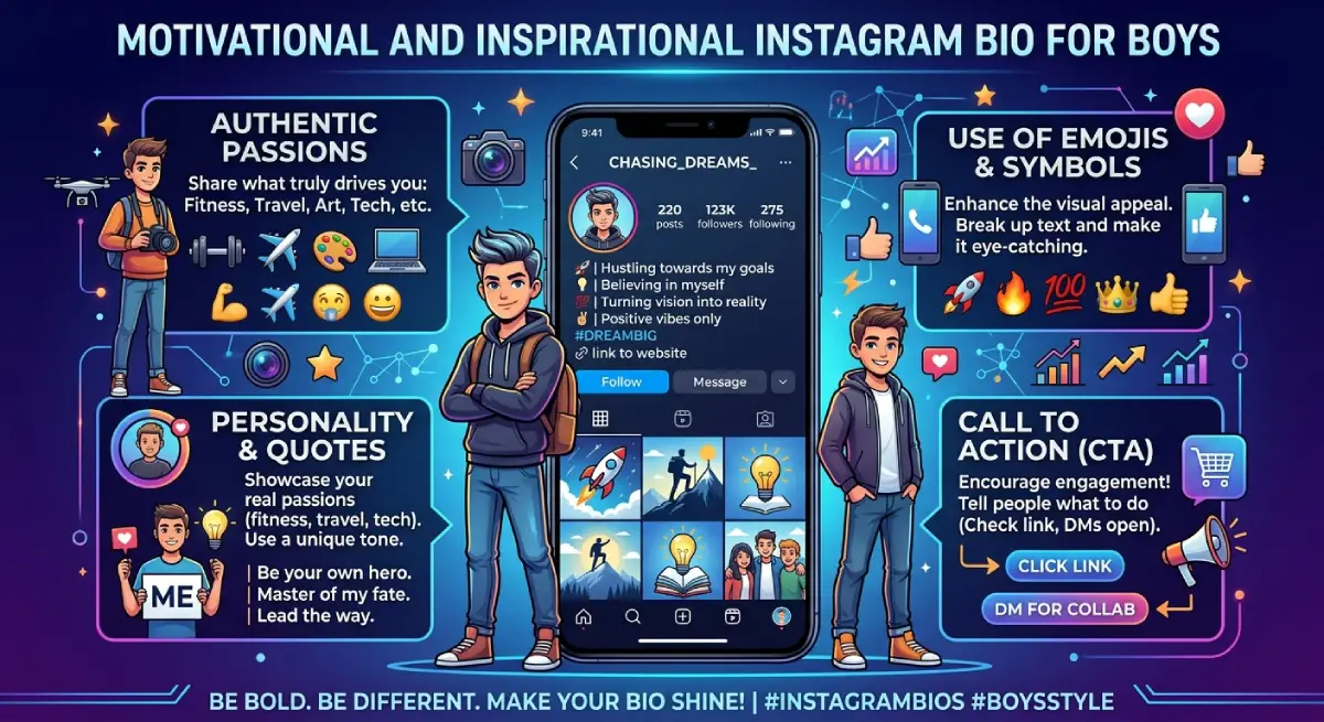 Motivational and Inspirational Instagram Bio for Boys