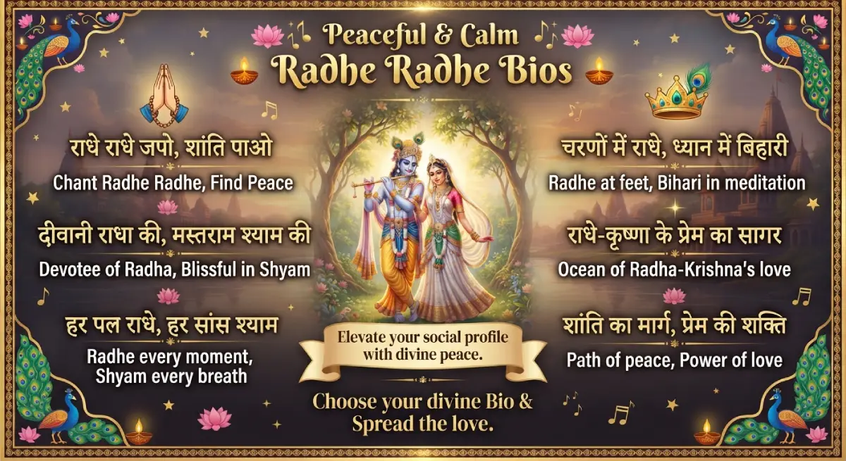 Peaceful & Calm Radhe Radhe Bios