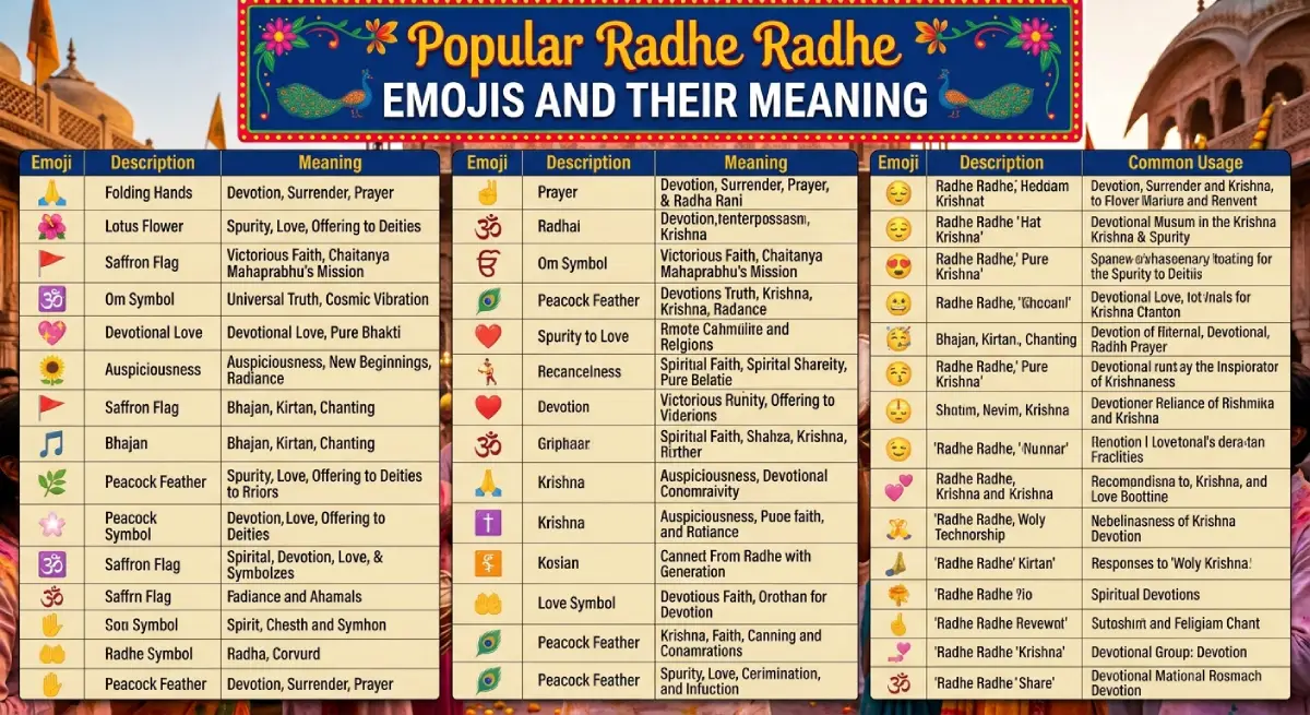 Popular Radhe Radhe Emojis and Their Meaning