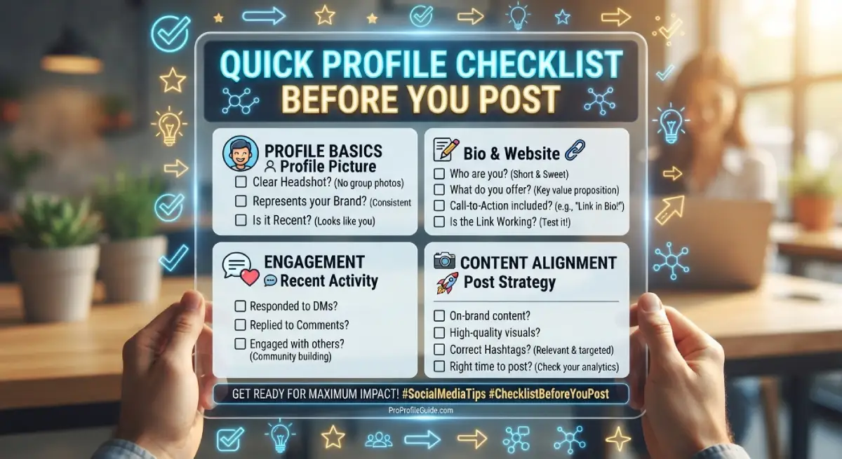 Quick Profile Checklist Before You Post