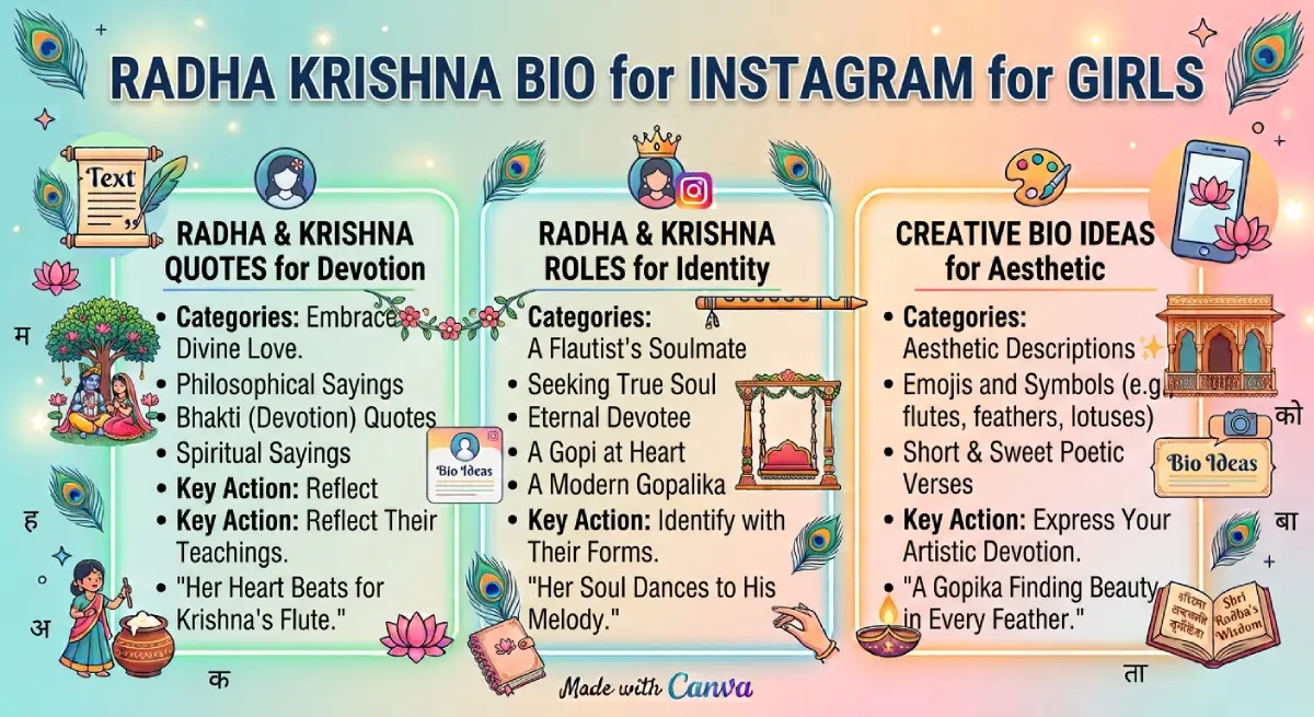 Radha Krishna Bio for Instagram for Girls