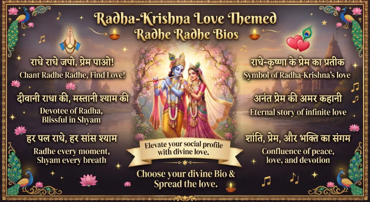 Radha-Krishna Love Themed Radhe Radhe Bios