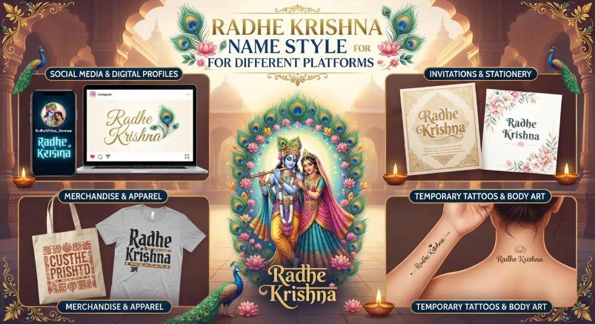Radhe Krishna Name Style for Different Platforms