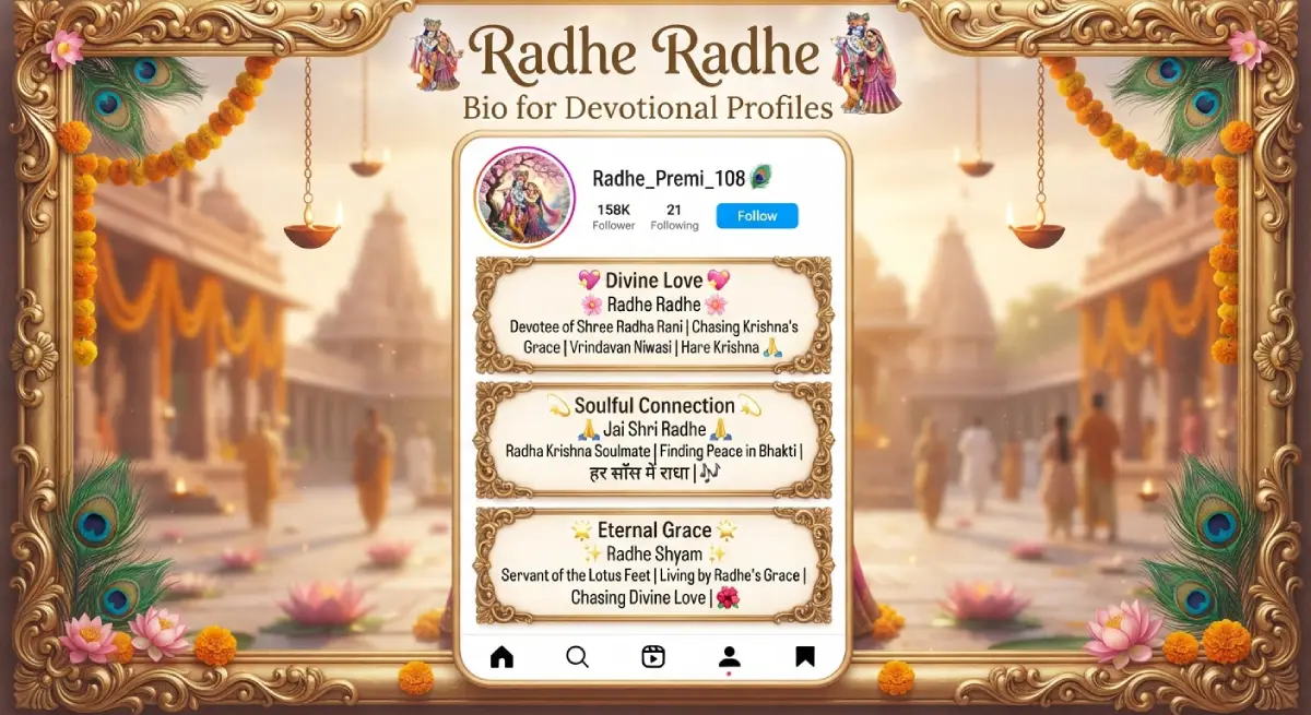 Radhe Radhe Bio for Devotional Profiles