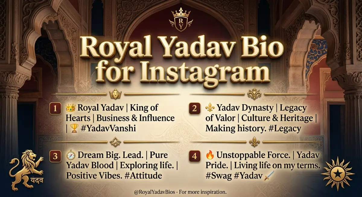 Royal Yadav Bio for Instagram
