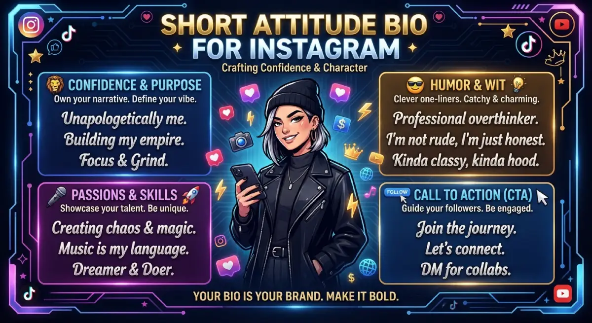 Short Attitude Bio for Instagram