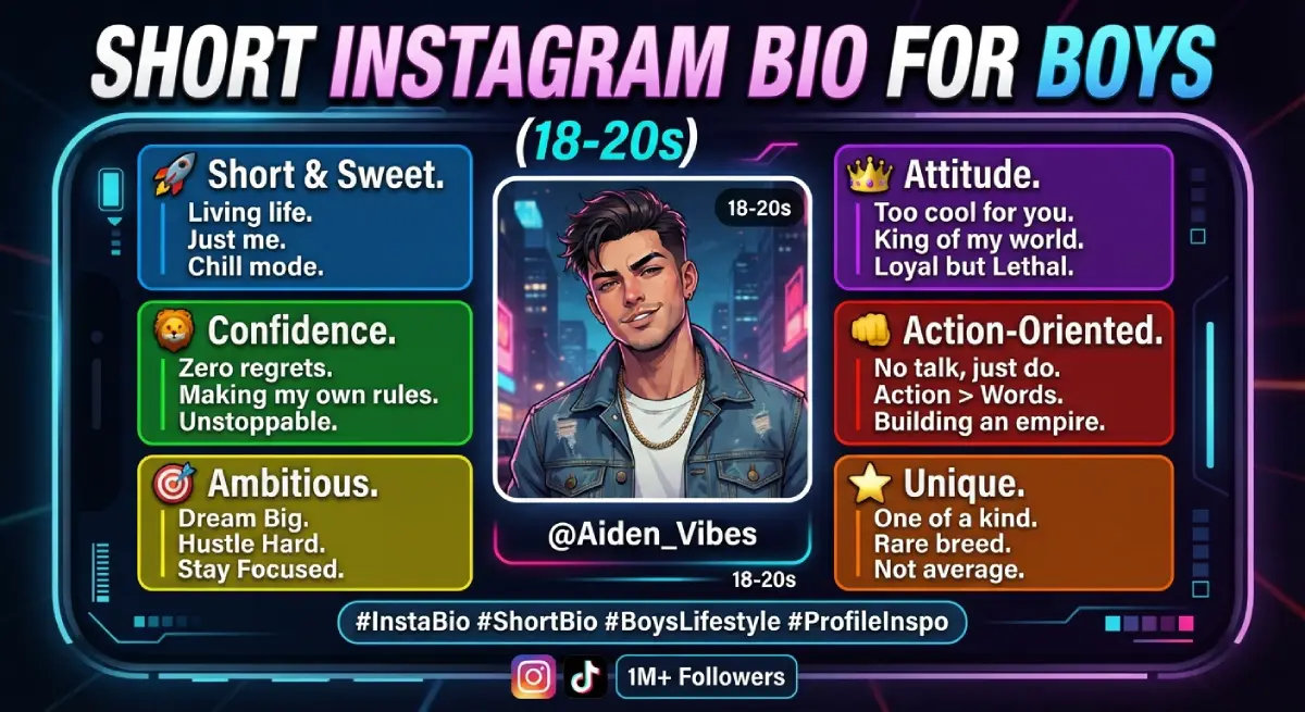 Short Instagram Bio for Boys