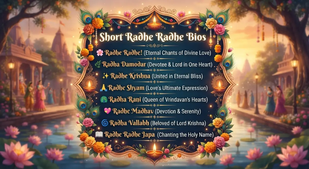 Short Radhe Radhe Bios