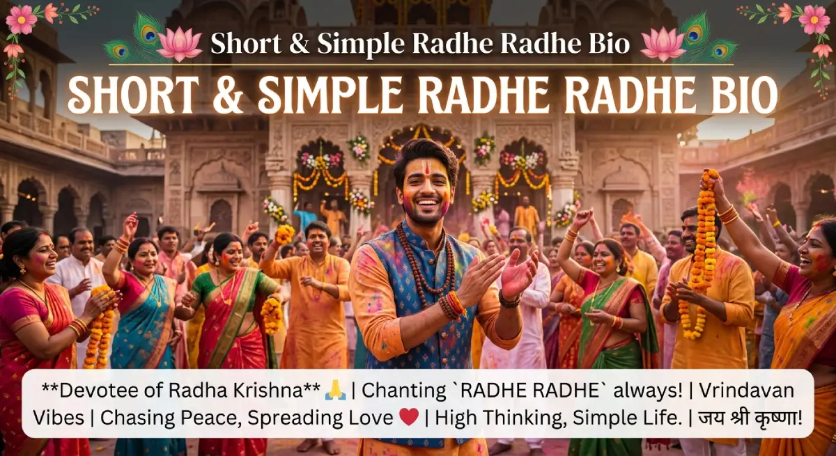 Short & Simple Radhe Radhe Bio