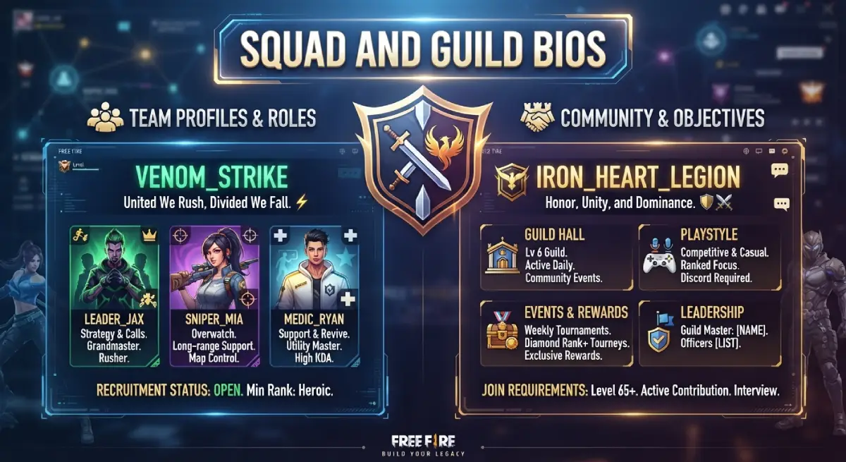 Squad and Guild Bios