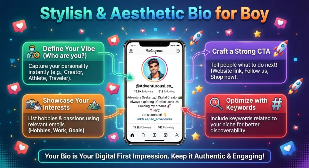 Stylish & Aesthetic Bio for Boy