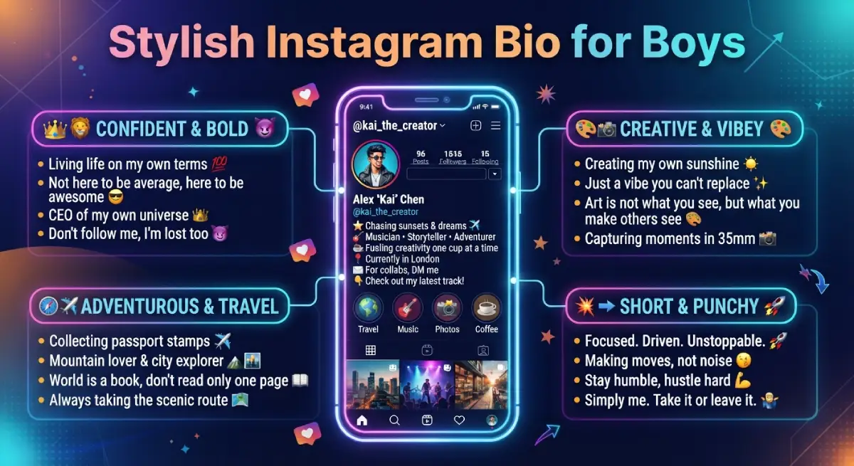 Stylish Instagram Bio for Boys