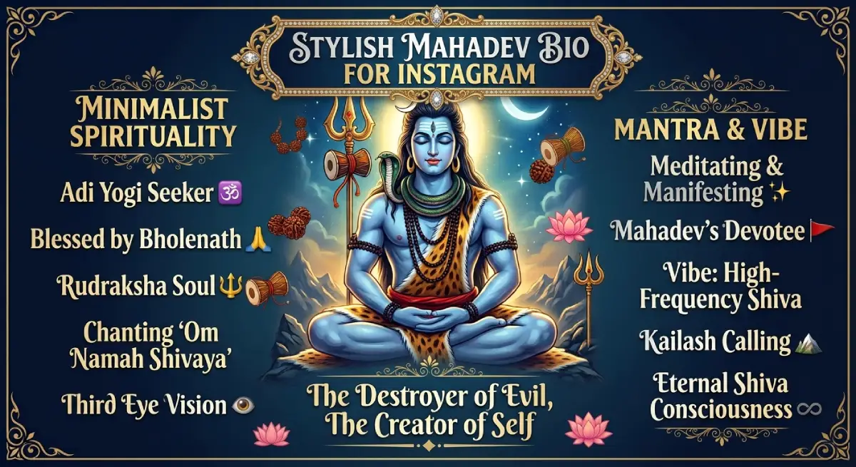 Stylish Mahadev Bio for Instagram