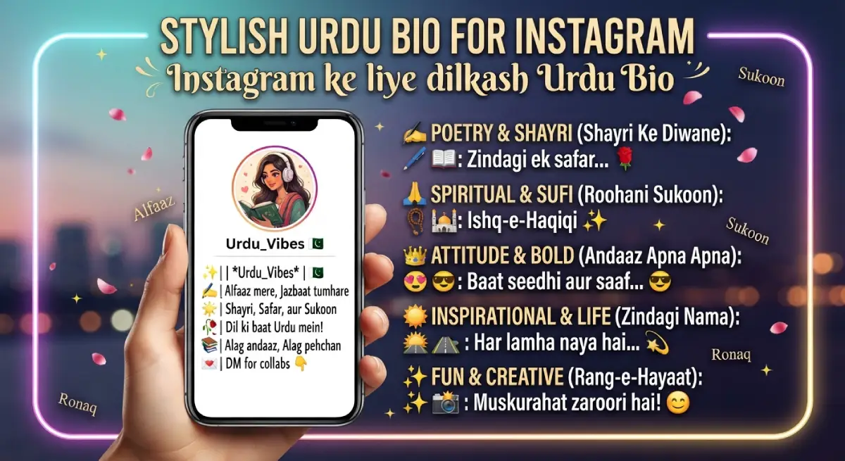 Stylish Urdu Bio for Instagram