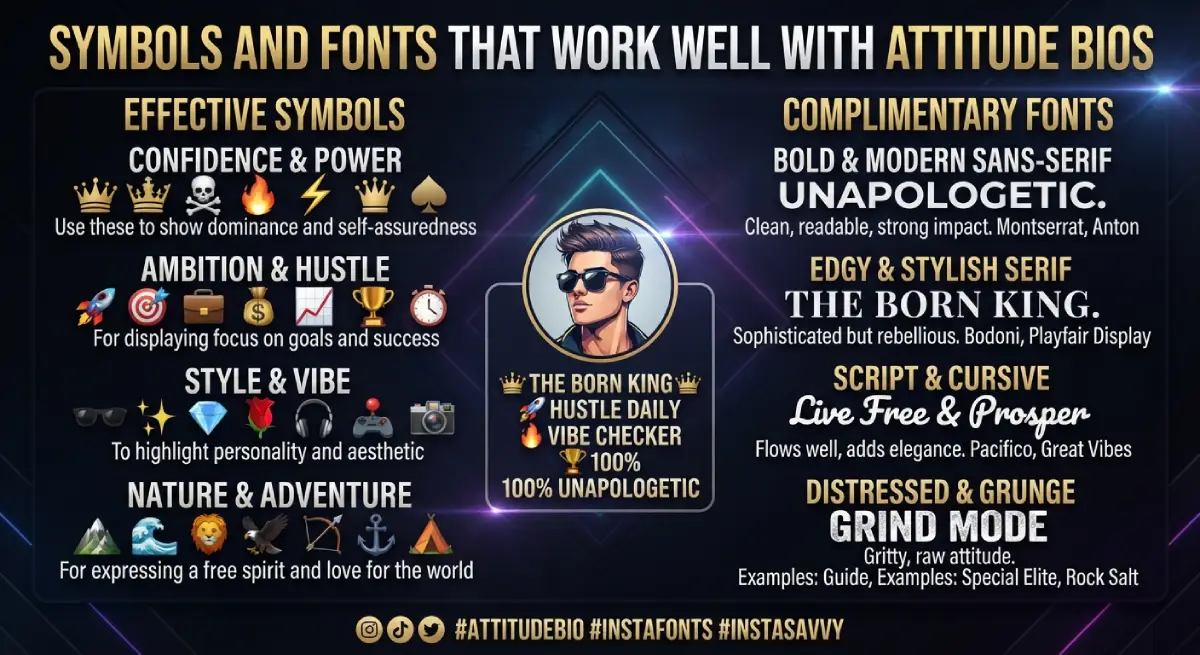 Symbols and Fonts That Work Well With Attitude Bios