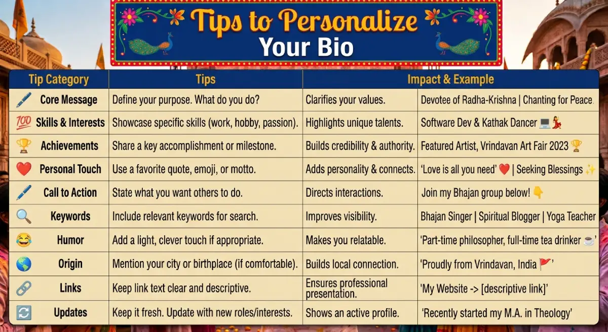 Tips to Personalize Your Bio