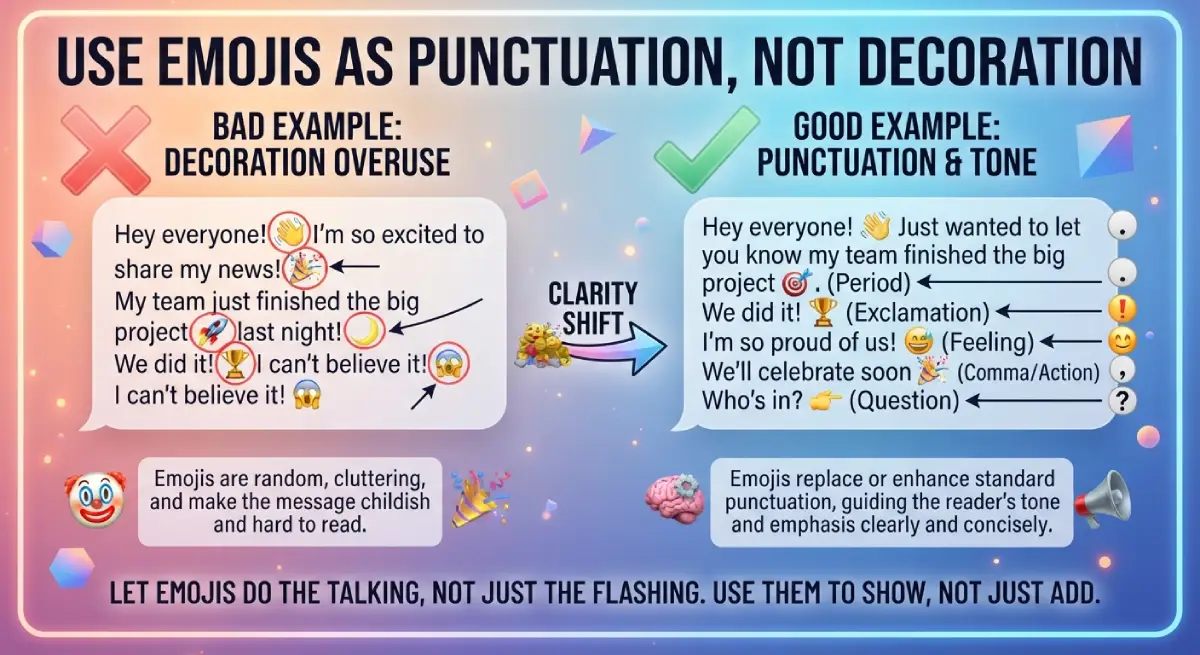 Use Emojis as Punctuation, Not Decoration