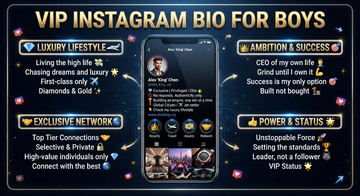 VIP Instagram Bio for Boys