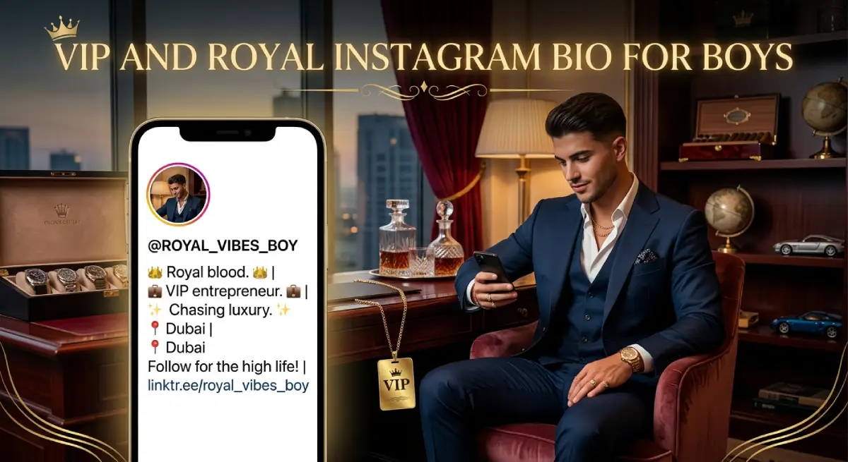 VIP and Royal Instagram Bio for Boys
