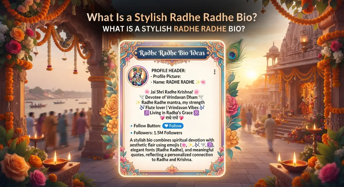 What Is a Stylish Radhe Radhe Bio?