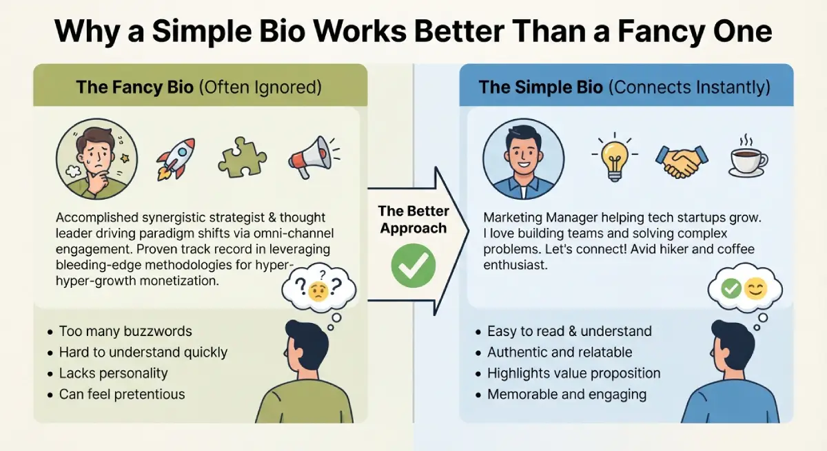 Why a Simple Bio Works Better Than a Fancy One