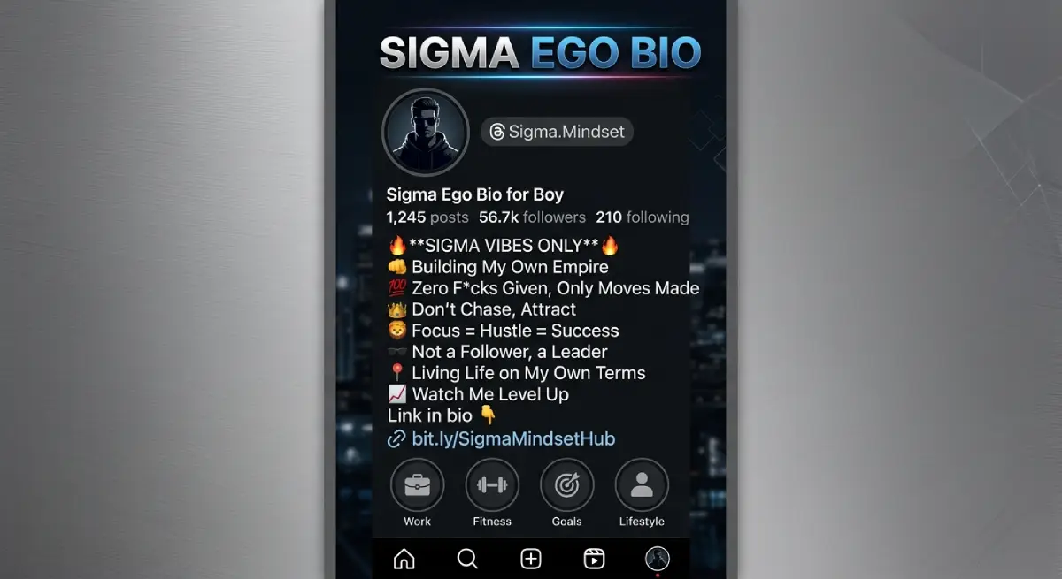 Sigma Ego Bio for Instagram for Boy