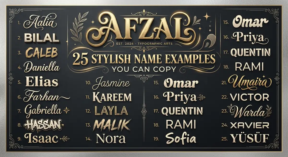 25 Stylish Name Examples You Can Copy