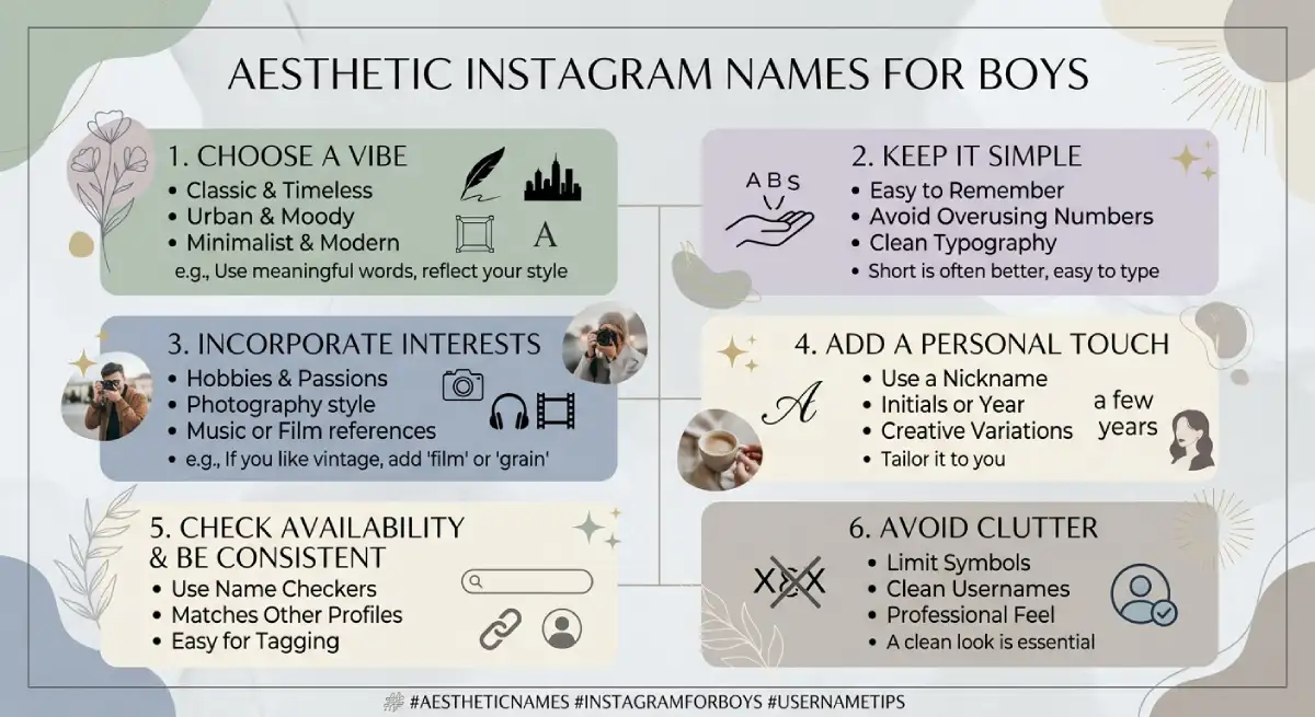 Aesthetic Instagram Names for Boys