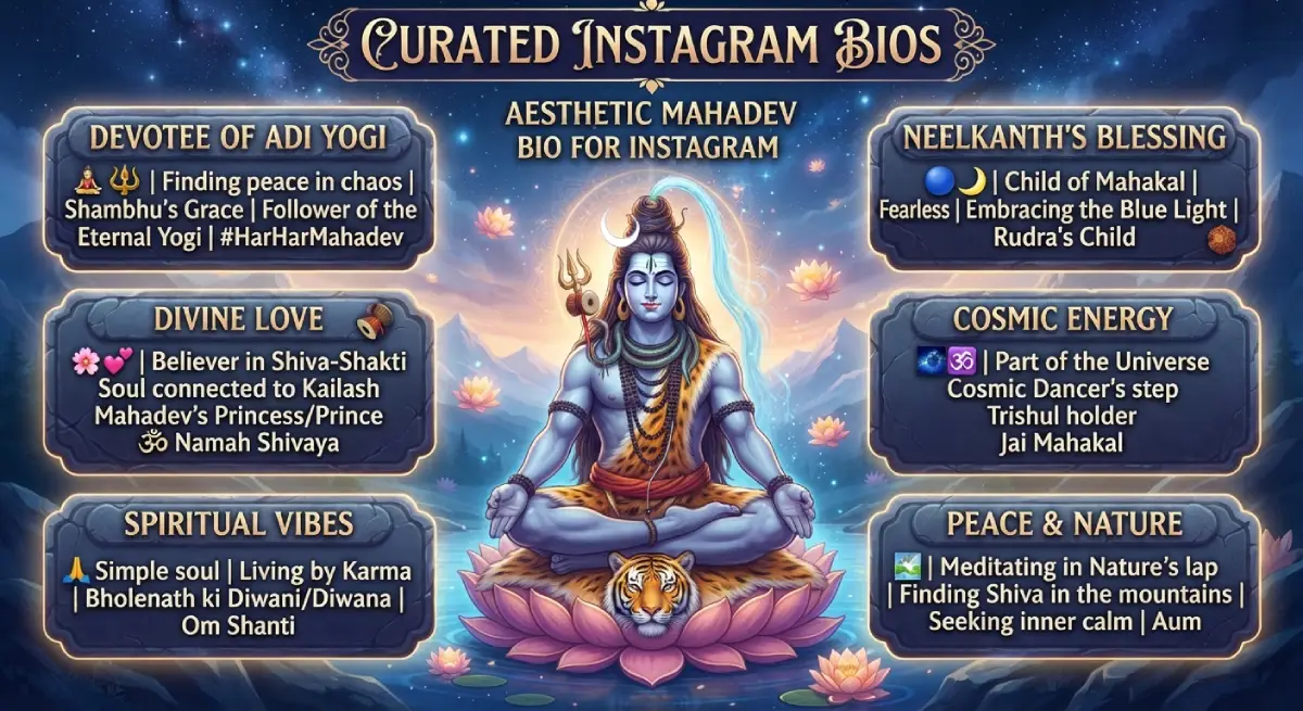 Aesthetic Mahadev Bio for Instagram