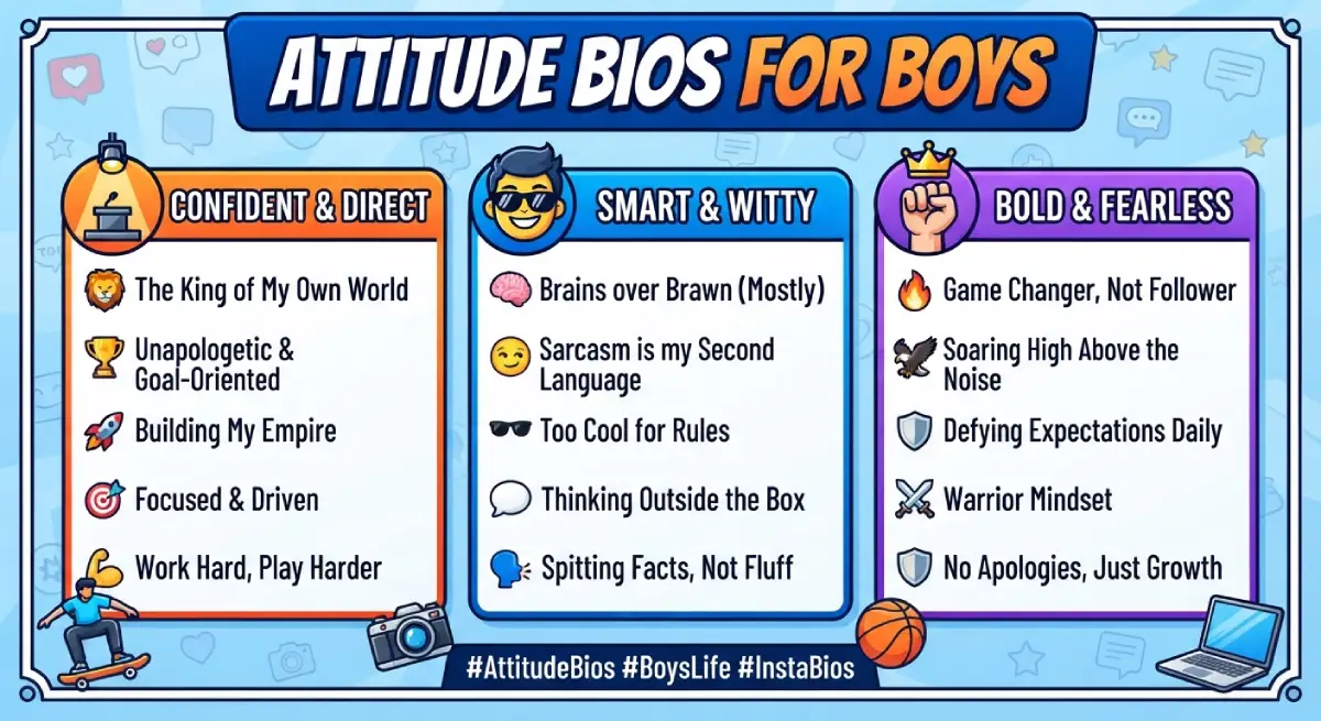 Attitude Bios for Boys
