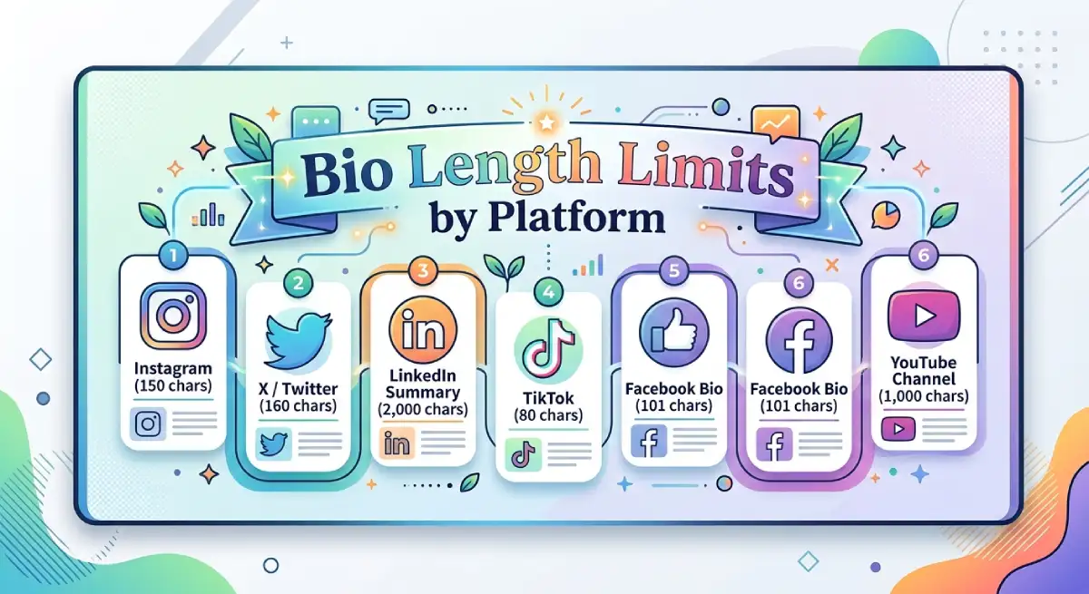 Bio Length Limits by Platform