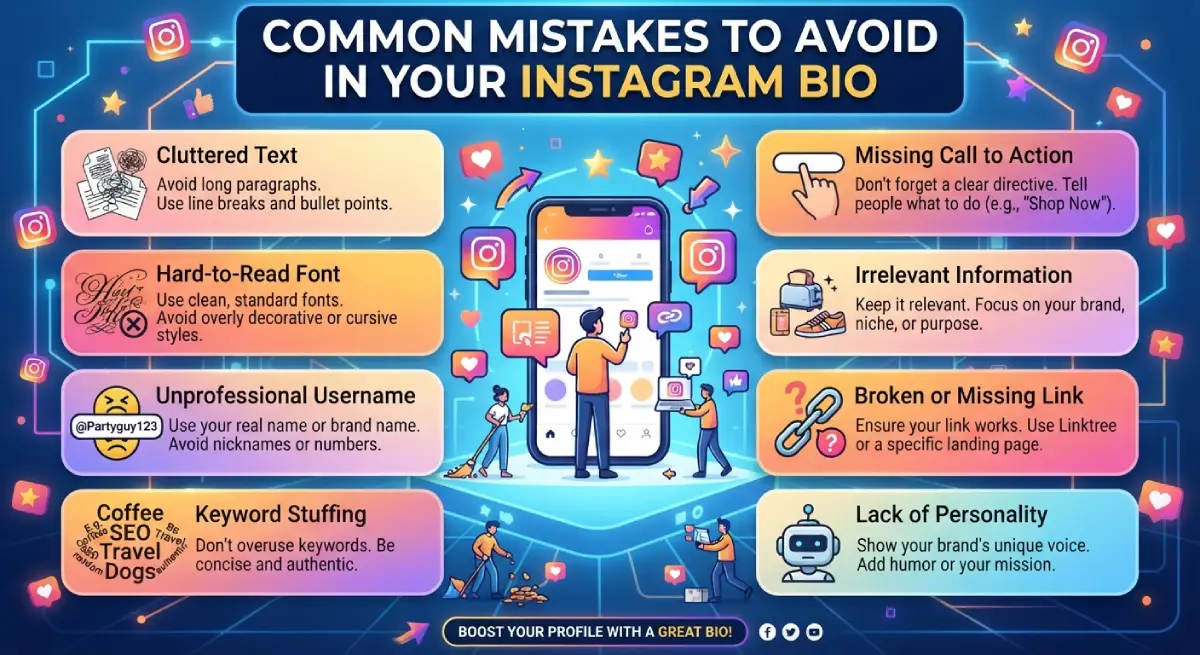 Common Mistakes to Avoid in Your Instagram Bio