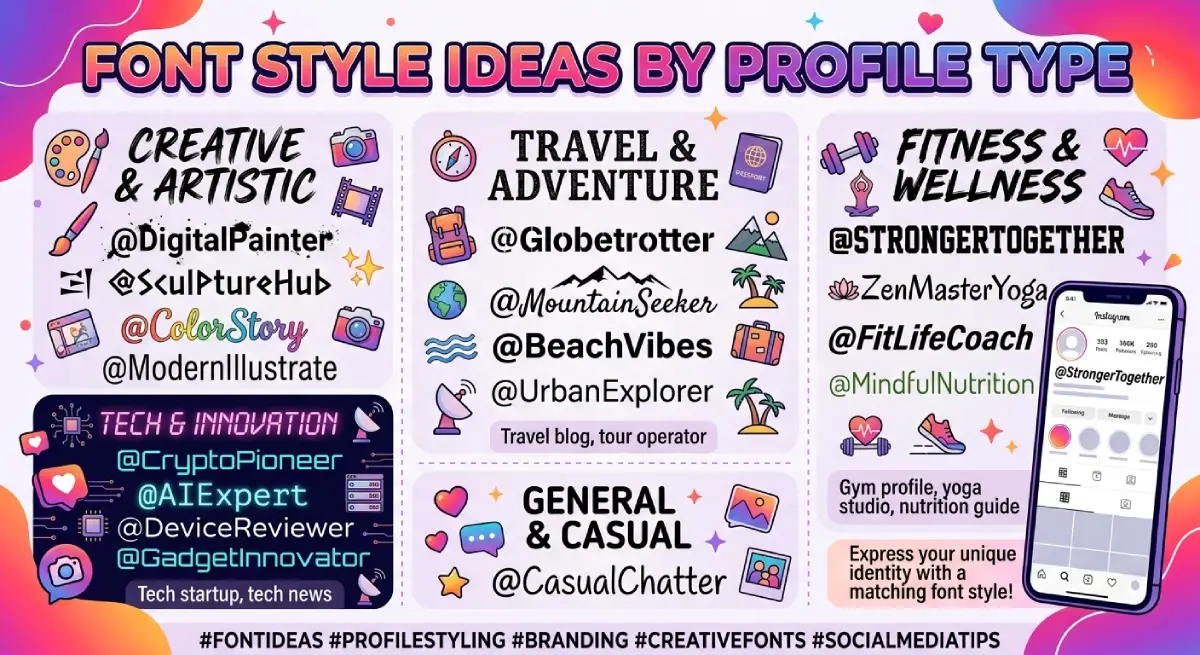 Font Style Ideas by Profile Type