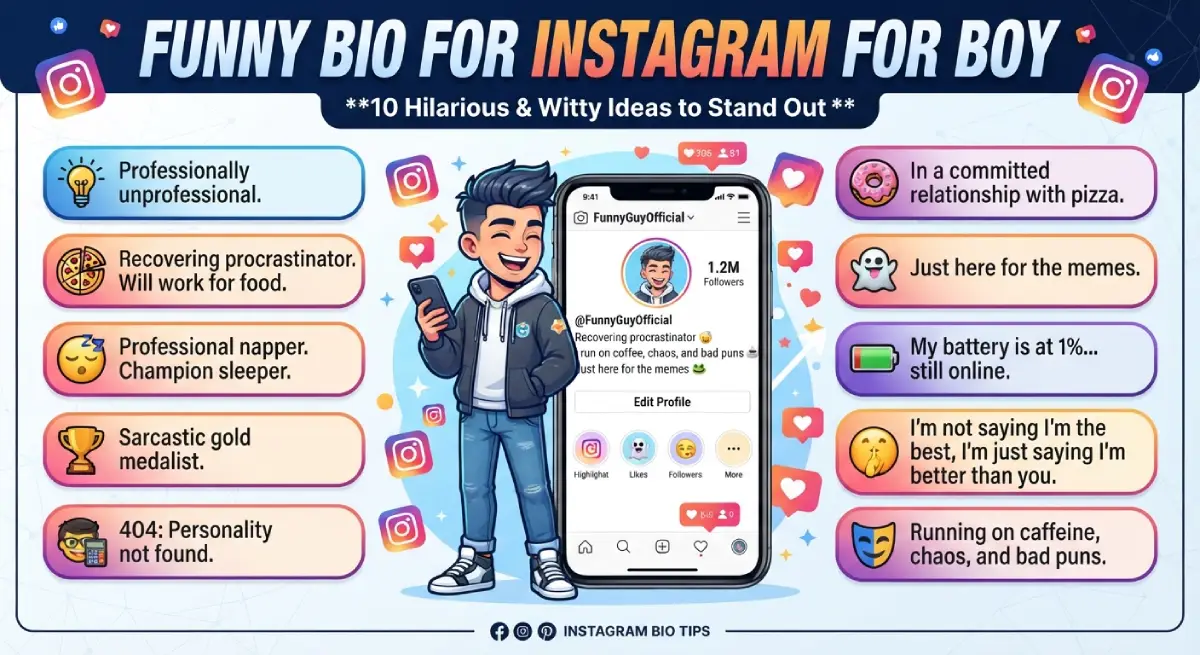 Funny Bio for Instagram for Boy