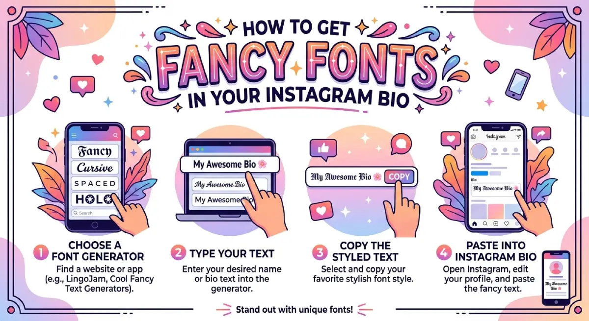 create image on this heading How to Get Fancy Fonts in Your Instagram Bio