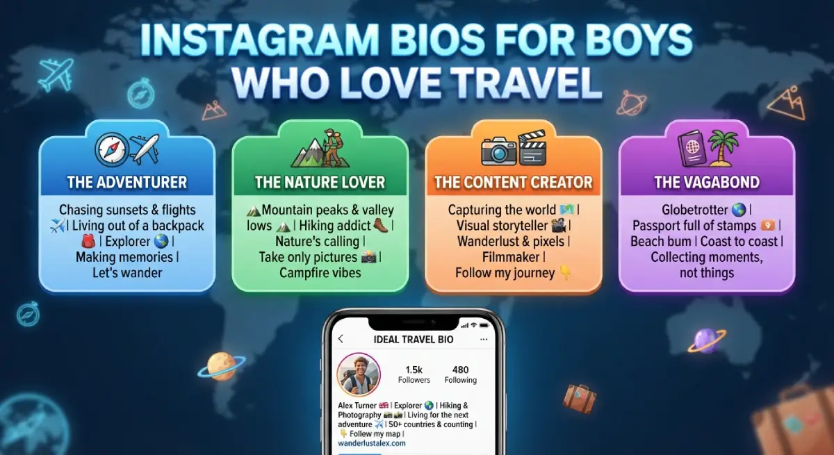 Instagram Bios for Boys Who Love Travel
