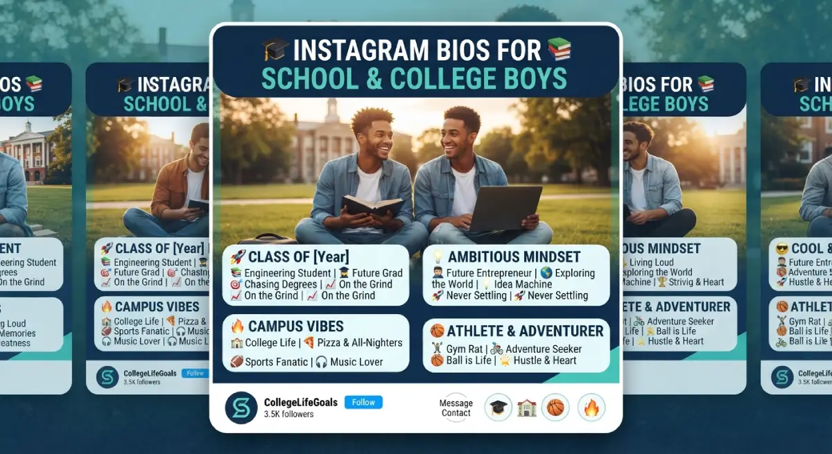 Instagram Bios for School and College Boys