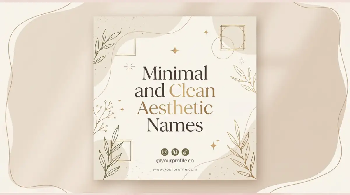 Minimal and Clean Aesthetic Names