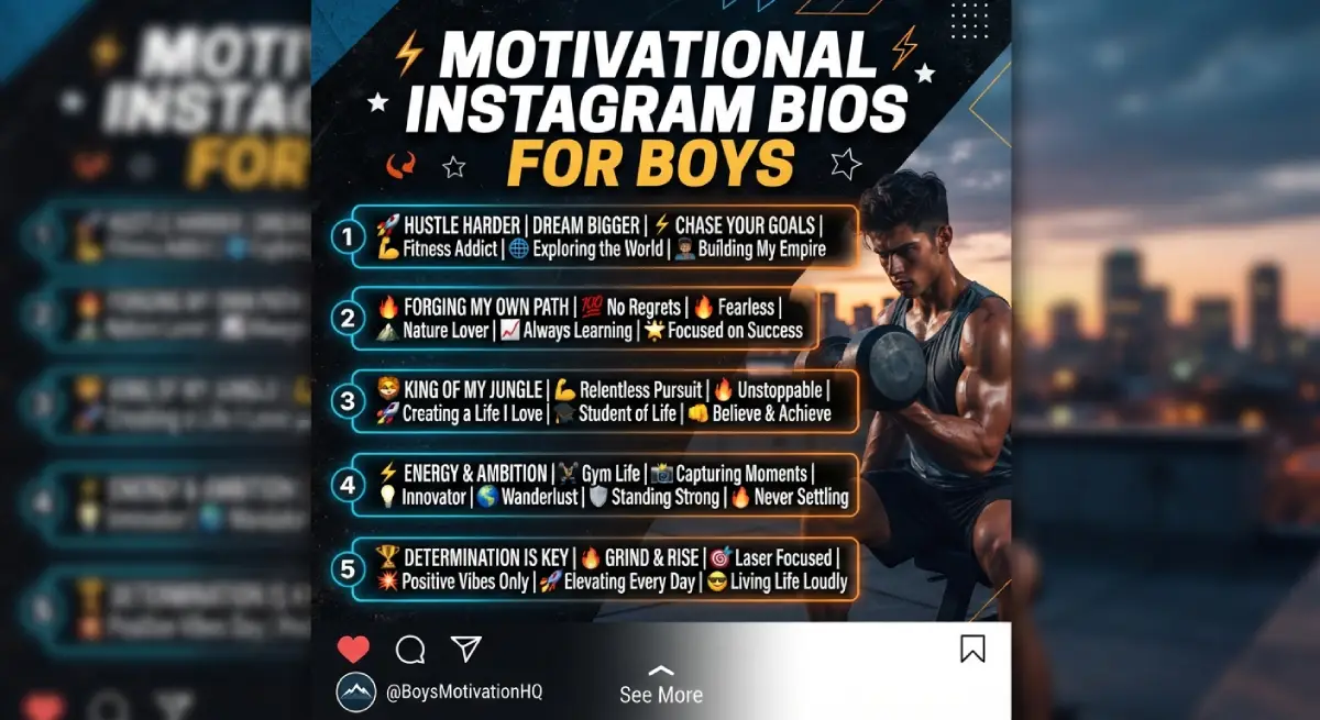 Motivational Instagram Bios for Boys